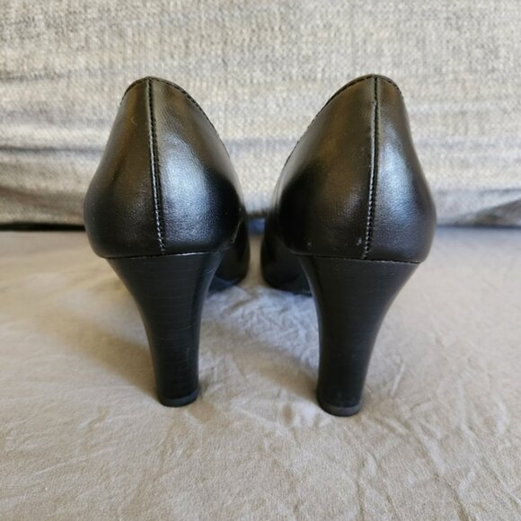 Nickels Black Peep Toe Heels US 8 New in Box - Picture 6 of 11
